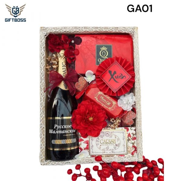 Giỏ Quà Tết Đẹp Sang Trọng 2025 GA01 - Gift Boss