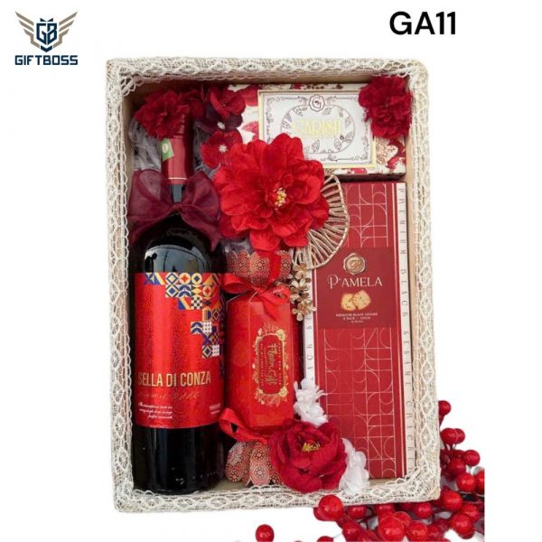 Giỏ Quà Tết Đẹp Sang Trọng 2025 GA11 – Gift Boss