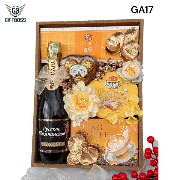 Giỏ Quà Tết Đẹp Sang Trọng 2025 GA17 – Gift Boss