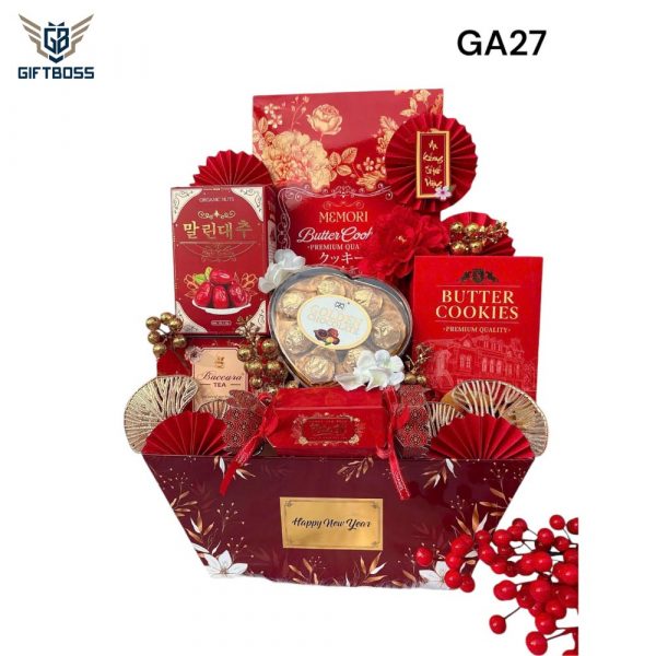 Giỏ Quà Tết Đẹp Sang Trọng 2025 GA27 – Gift Boss