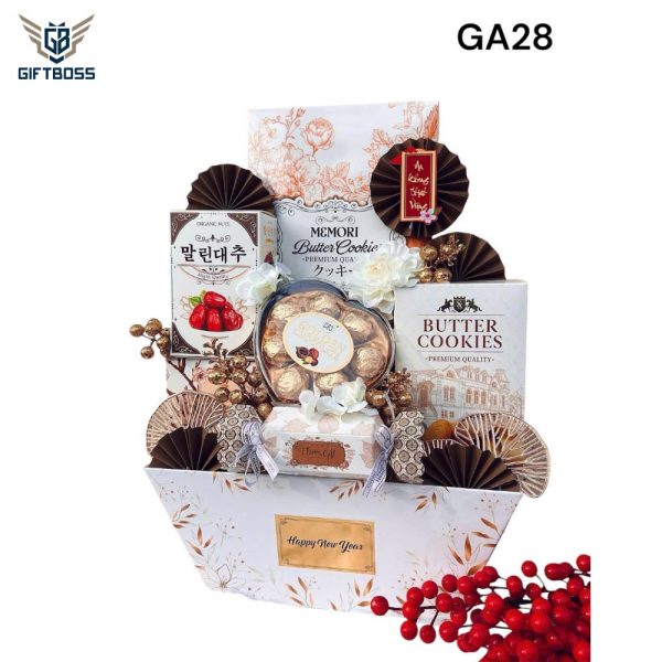 Giỏ Quà Tết Đẹp Sang Trọng 2025 GA28 – Gift Boss
