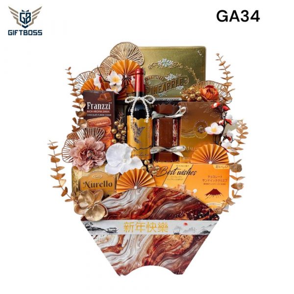 Giỏ Quà Tết Đẹp Sang Trọng 2025 GA34 – Gift Boss