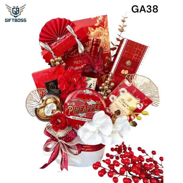 Giỏ Quà Tết Đẹp Sang Trọng 2025 GA38 – Gift Boss