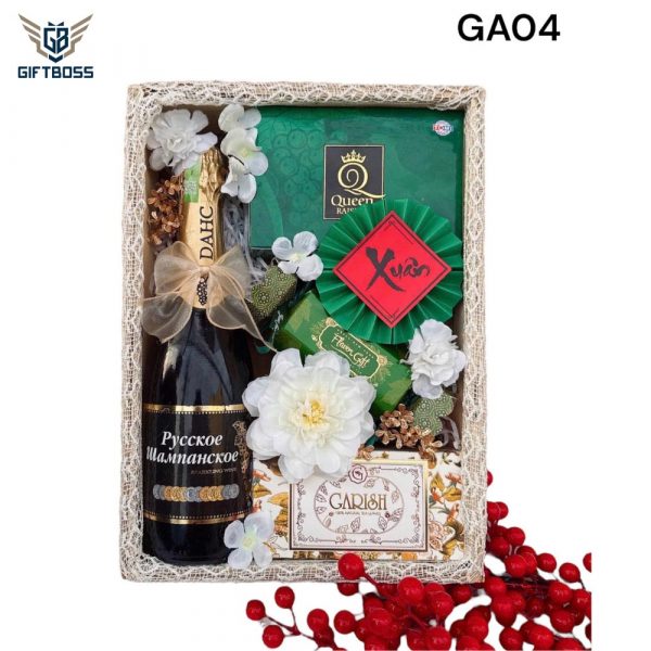 Giỏ Quà Tết Đẹp Sang Trọng 2025 GA04 – Gift Boss