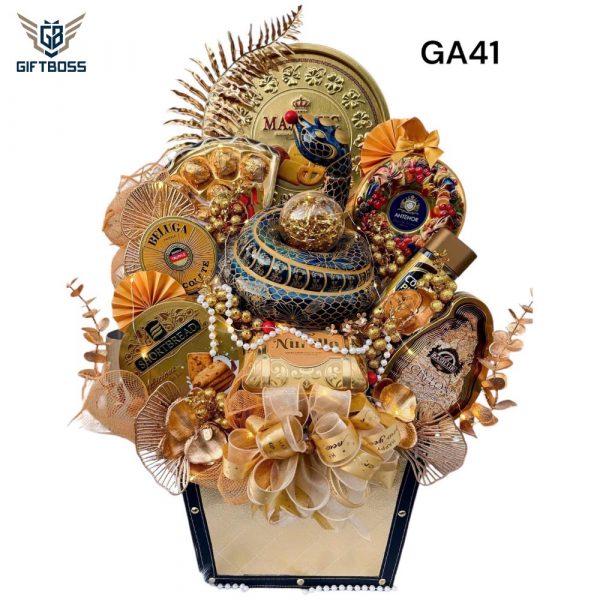 Giỏ Quà Tết Đẹp Sang Trọng 2025 GA41 – Gift Boss