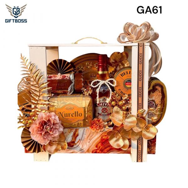 Giỏ Quà Tết Đẹp Sang Trọng 2025 GA61 – Gift Boss