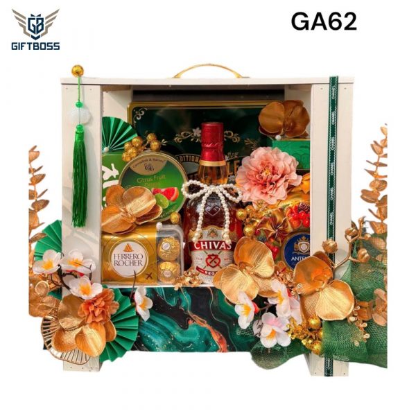 Giỏ Quà Tết Đẹp Sang Trọng 2025 GA62 – Gift Boss