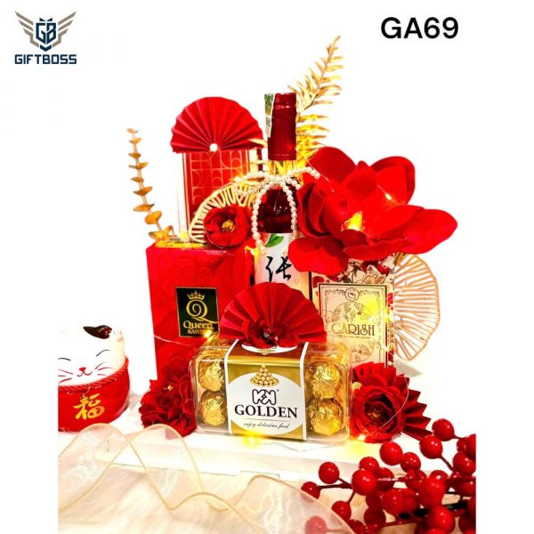 Giỏ Quà Tết Đẹp Sang Trọng 2025 GA69 – Gift Boss
