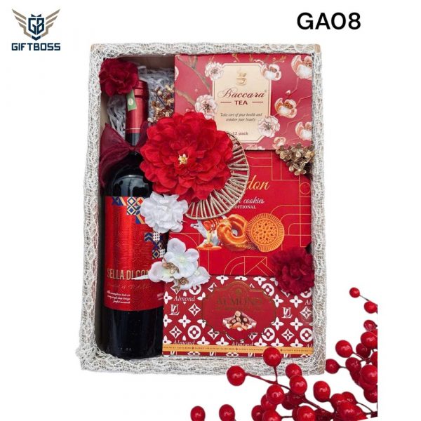 Giỏ Quà Tết Đẹp Sang Trọng 2025 GA08 – Gift Boss