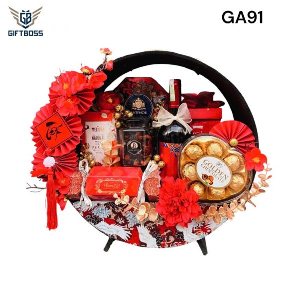 Giỏ Quà Tết Đẹp Sang Trọng 2025 GA91 – Gift Boss