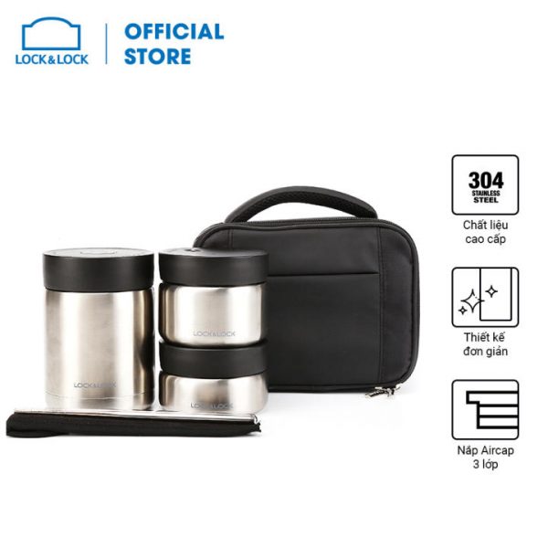 Hộp thực phẩm giữ nhiệt thép không gỉ 005