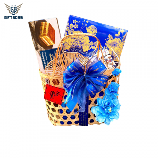 Giỏ Quà Tết Đẹp Sang Trọng 2025 Set Làn Tre GLTP – Gift Boss - Hình ảnh 5