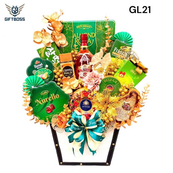 Giỏ Quà Tết Đẹp Sang Trọng 2025 GL21 – Gift Boss