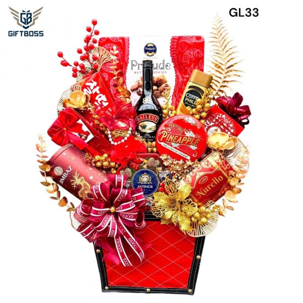 Giỏ Quà Tết Đẹp Sang Trọng 2025 GL33 – Gift Boss