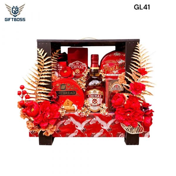 Giỏ Quà Tết Đẹp Sang Trọng 2025 GL41 – Gift Boss