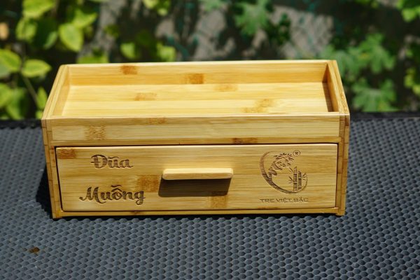 Hộp Đũa Ngăn Kéo Bằng Tre - Hình ảnh 3