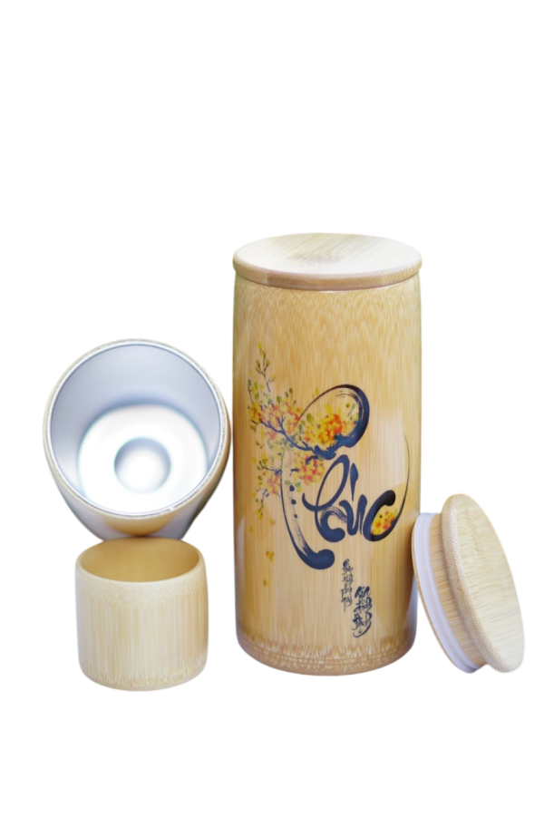 Hộp Tre Đựng Trà Lõi Inox