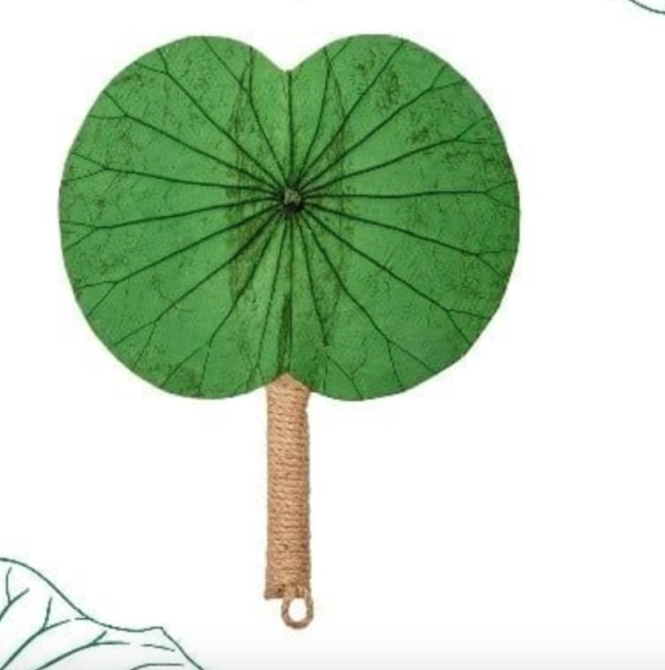 Quạt Lá Sen Ngang - Xanh Lá
