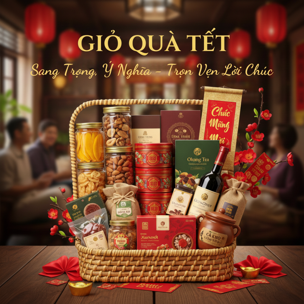Giỏ Quà Tết Gồm Những Gì? 5+ Món Quà Không Thể Thiếu